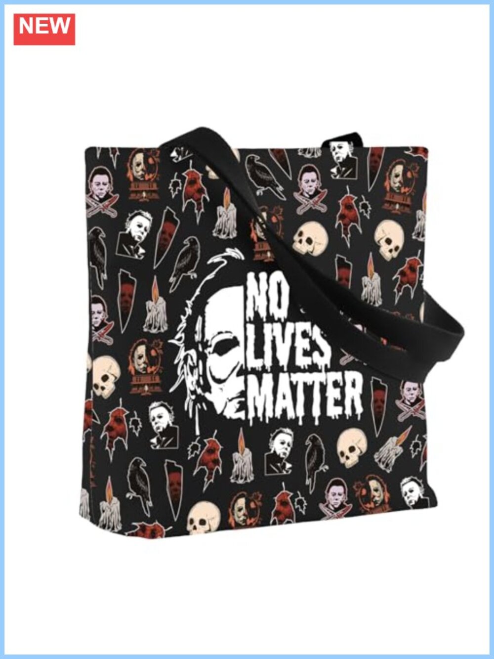 Funny Horror Movie Tote Bag Canvas Spooky Gift